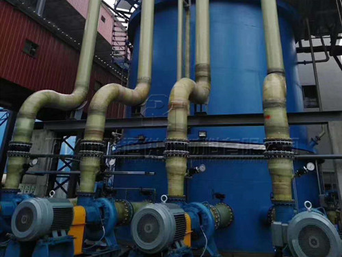 河北石家莊某化工廠橡膠接頭用在玻璃管道上